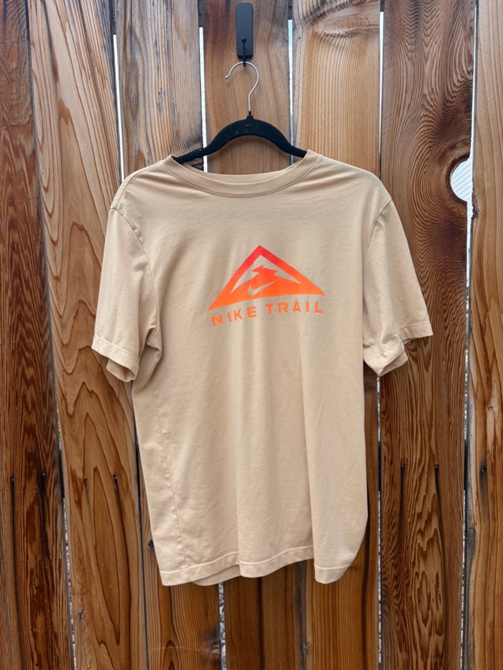 Nike Trail Dri-FIT Tee | Tan/Desert | Small | Trail Running Graphic